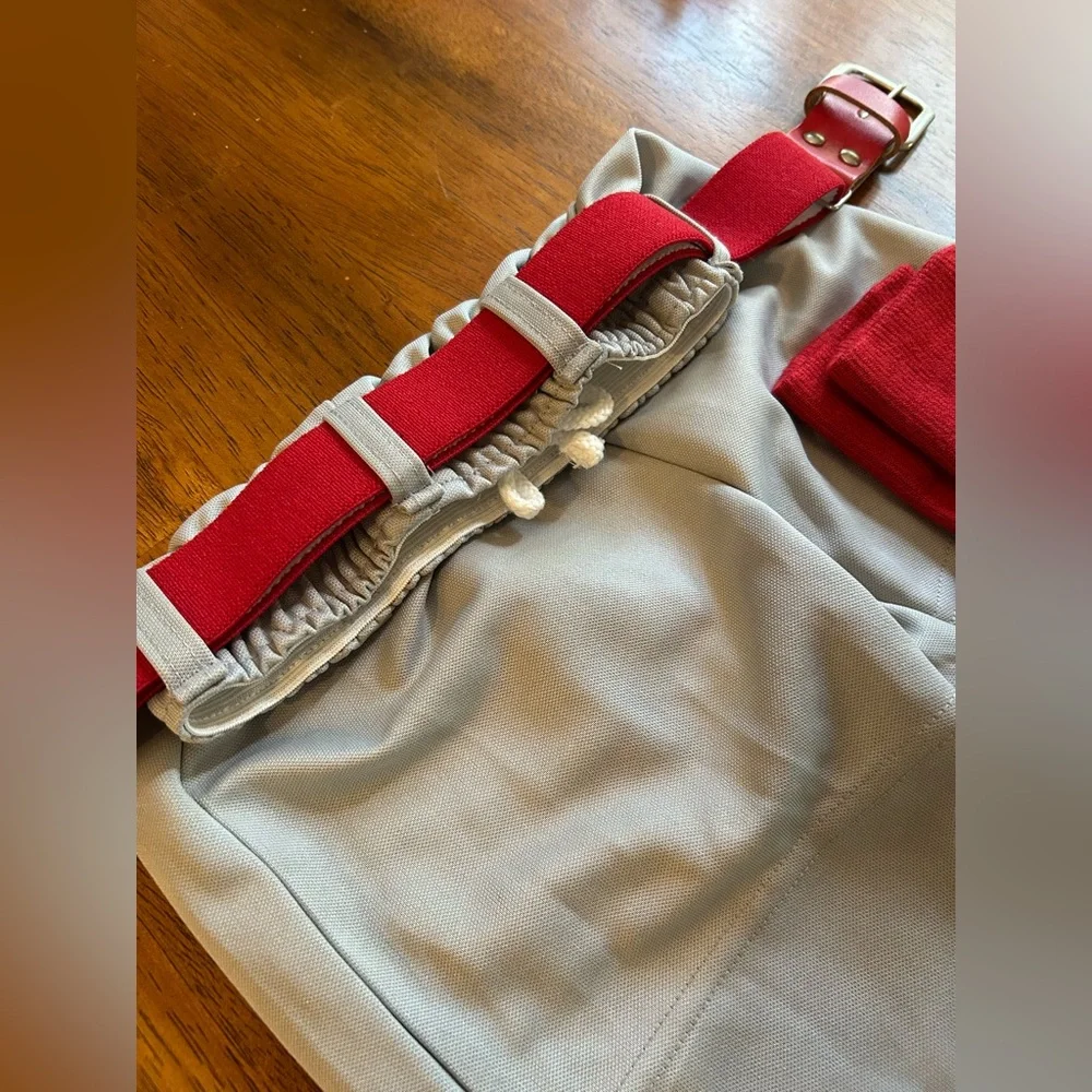 T-Ball Uniform Set (XS) | Baseball Pants, Adjustable Belt, Socks | Game Ready - Picture 5 of 9
